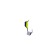 Mormyshka column black, lime abdomen + cube silver, weight 0.8 g
