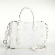 Textura wives, 25*7*21, OD with zipper, regure belt, white