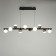 Lamp with DDD "Ricardo" 10XLED 40W black and gold 88x16x20-120 cm