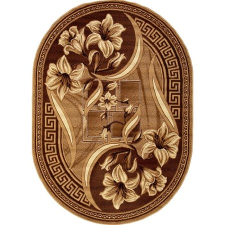 Oval carpet Laguna D187, size 200x300 cm, color Beige