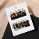 Road earrings set 6 pairs "pearl" with pendants, white color in gold