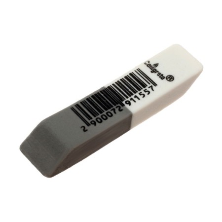 Eraser Combined White-gray Middle Average 60 x 15 x 6 mm (barcode on a piece)-1