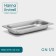Gastrootiness 1/3 of stainless steel, 40 mm, 32.7 × 17.6 × 4 cm, thickness 0.8 mm
