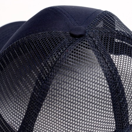 Baby cap for a boy with a grid, dark blue color, rr 54-7
