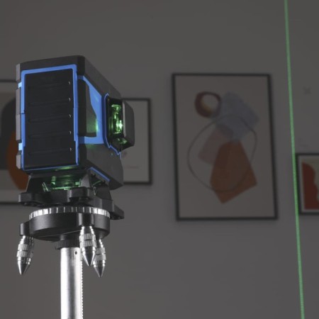 The level of DEKO LL12-HVR, 12 rays, self-leveling, 1/4 ", 535 nm, 20 m, 360 °-5