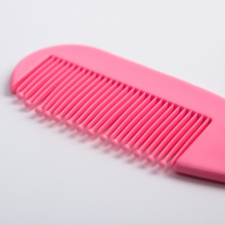 Hair care kit: comb and brush, “bear”, pink color-5