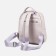 A backpack with a zipper, 4 outer pockets, the color of beige-gray