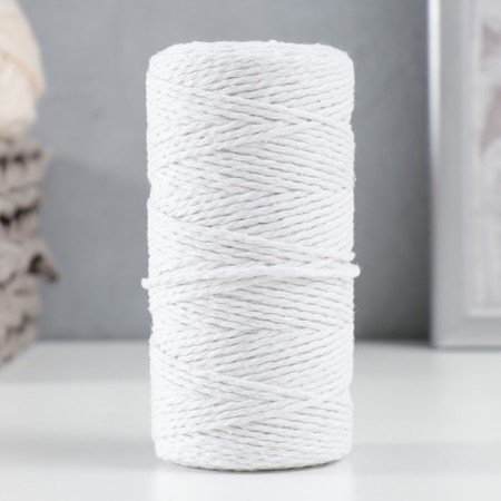 Yarn 100% cellulose "Softino Raffia Color Melange" Washed, White 100m ± 2m 87 g