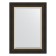 Mirror with fatset in a baguette frame, a black tree with gold 71 mm, 54x74 cm