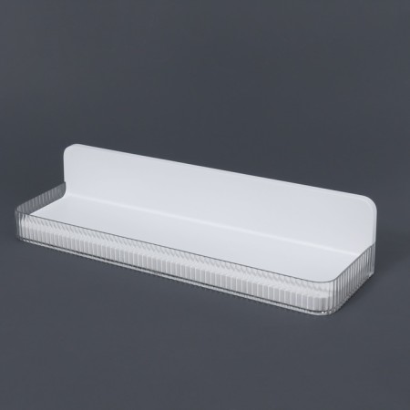Organizer for storage, hinged, 1 section, with an adhesive base, 35 × 10 × 7.5 cm, translucent/white color-3
