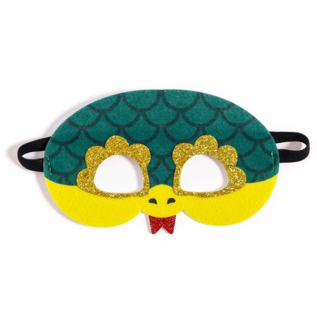 Carnival mask "Funny snake" color green-2