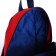 Baby backpack on a zipper, a reflective strip, blue/red color