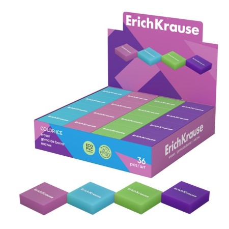 E Lastik Erichkrause "Color Ice", 32 x 32 x 10 mm, eco-pvc, mix