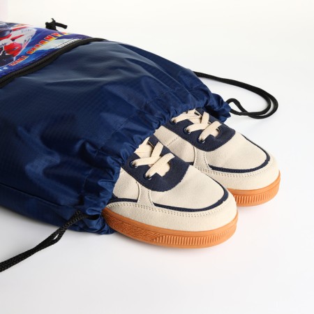 Bag for shoes on the lace, blue color-3