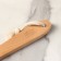 Massage brush made of natural bristles, with a handle, smooth