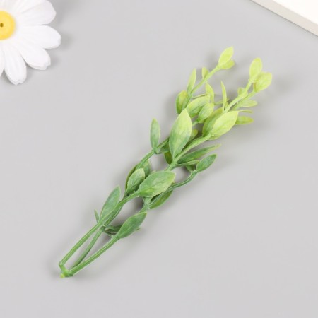 Artificial plant for creativity "Ficus leaves" set 6 pcs green 12 cm-2