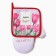 Kitchen "tulips" mittens-output 20x27cm, severity 17x17cm 100% p/e