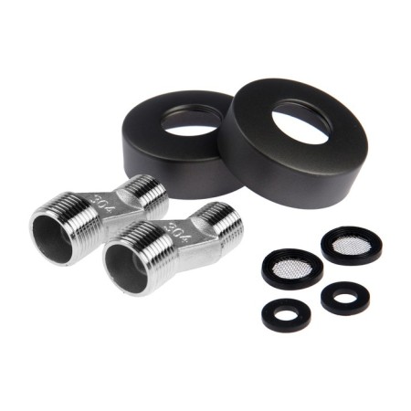 ACCOONA A63127AT bath mixer, single -leaf, pour 175 mm, shower set, black-6
