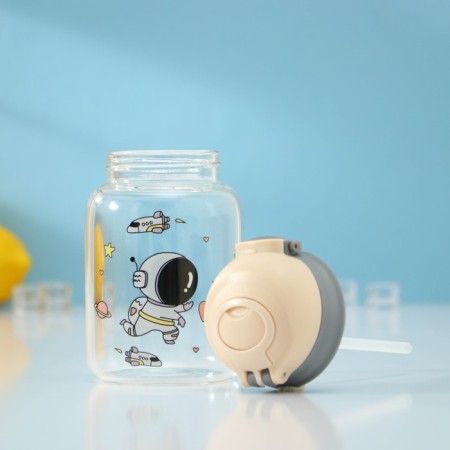 Water bottle "Cosmonauts", 450 ml, 8.2 × 15 cm, color mix-4