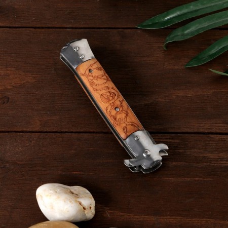 Folding "dusk" steel - 65x13, handle - wood, 23 cm-1