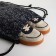 Bag for shoes on the lace, black color