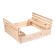 Sandbone is a nursery wooden, with a lid, 100 × 100 × 18 cm, without painting, benches (2 pcs.), Greengo