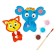 Set for painting from gypsum "Leo and Elephant", magnets, 2 figures, with paints and brush