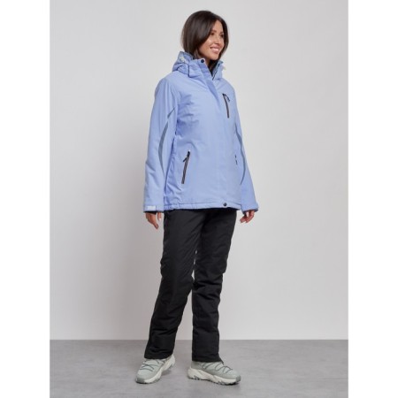 Ski costume female winter, size 42, purple color-5