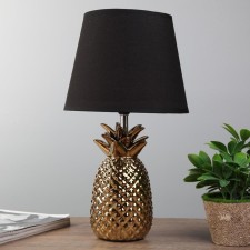 The tabletop lamp with lampshade 