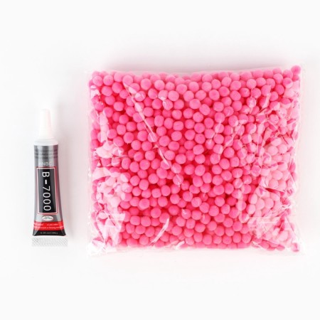 Toy pompons "Bunny", pink-4