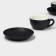 Keramic Tea Magistro Matt Black, 4 items: a cup 210 ml, 2 pcs, a saucer d = 14 cm, 2 pcs