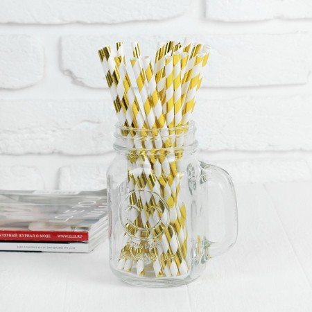 A tube for cocktail "Spiral", set 25 pcs.