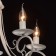 Suspended chandelier "Candle", 5x60W E14, white 52x52x75 cm