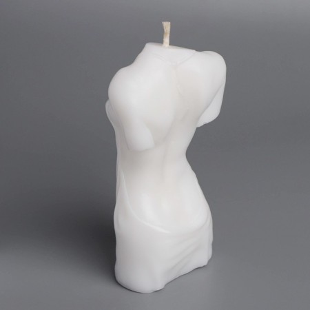 Figure candle "Women's silhouette" in shirt, 5.5x3.5x10.5 cm, white-3