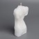 Figure candle "Women's silhouette" in shirt, 5.5x3.5x10.5 cm, white