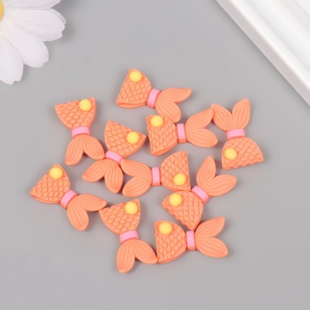 Decor for creativity plastic "Orange tail of the mermaid" set of 12 pcs 2.3x1.4 cm-2