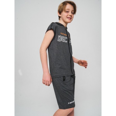 Sports suit for a boy, height 164 cm, gray color-5