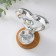 Ceramics candlestick per 1 candle "Two hearts" silver 11x8x12.5 cm