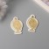 Decor for creativity wood, plastic "Globe" Mirror set 2 pcs 3.4x5 cm