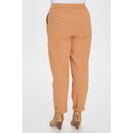 Female trousers, size 58, beige color-3