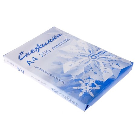 A4 paper, 250 sheets "Snowflake", 80g/m2, whiteness 146% CIE, class from