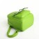 City backpack on a zipper, green color