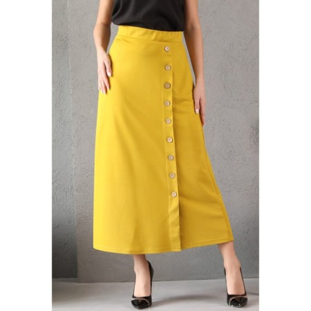 Female suit, size 46, mustard color-4