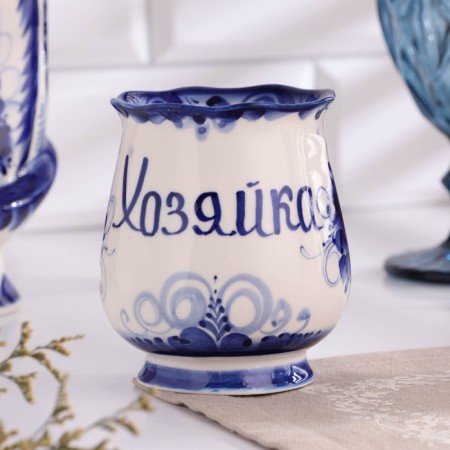 Mug "Morning Morning", 0.3 l, 11x12 cm, gzhel, porcelain