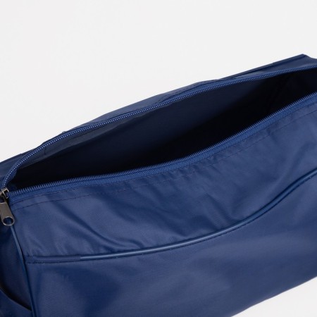 Sports bag on lightning, adjustable belt, blue color-2