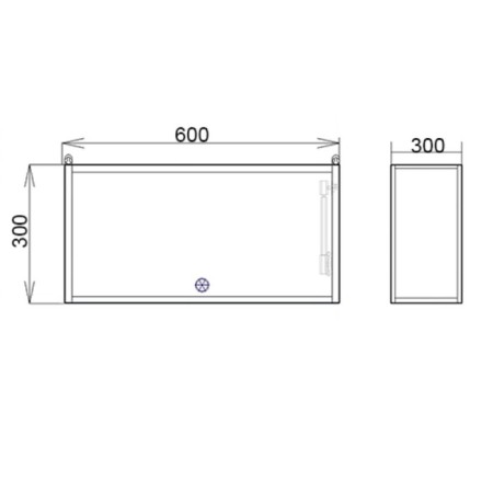 Bathroom hinged cabinet, 60 x 30 x 30 cm-6