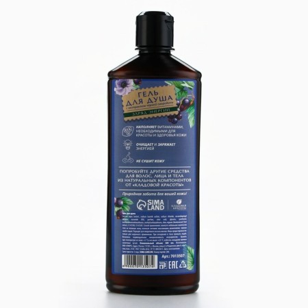 Shower gel with blackcurrant extract, 500 ml, pantry of beauty-5