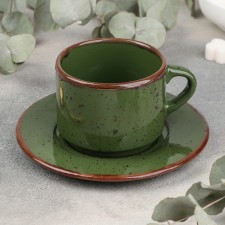 Tea couple Punto Verde, cup 200 ml, saucer d = 15.5 cm