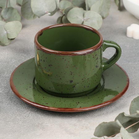 Tea couple Punto Verde, cup 200 ml, saucer d = 15.5 cm
