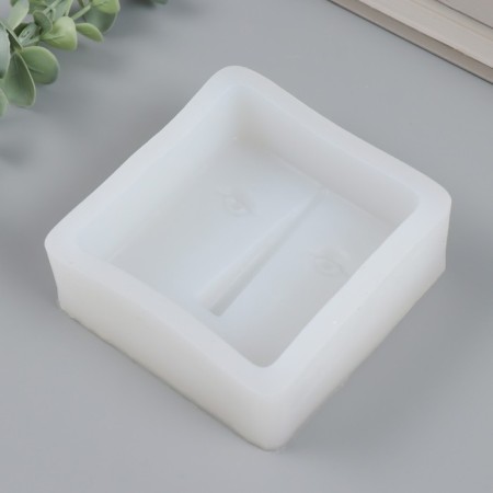 Mold Silicon "Abstraction - square face" 10.4x10.4x3.7 cm-2